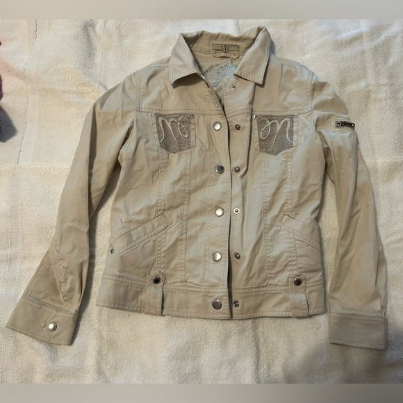 Stylish Tan Women's Jacket - Picture 6 of 6